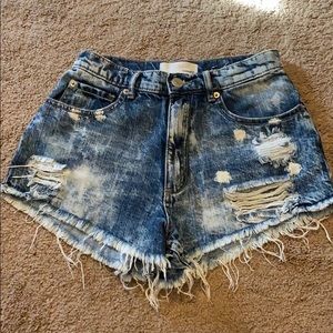 High waisted Jean shorts